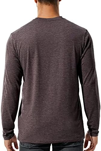 Mier X-Sofort Men's Long Slaves Camisetas Super Soft Lightweight Athletic Crew Neck camisetas para o treino casual para relaxar