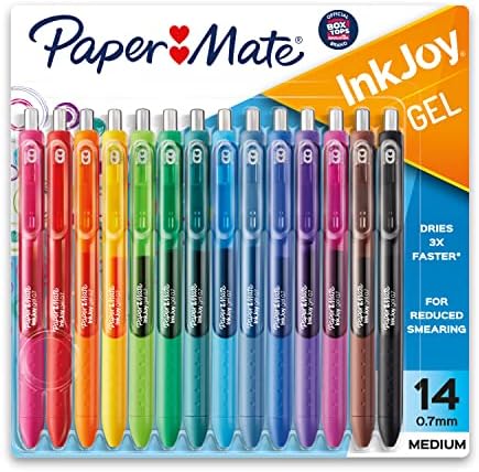 Canetas de ponta de feltro de papel Mate® | Canetas marcadoras de Flair®, ponto médio, diversas canetas de canetas de canetas