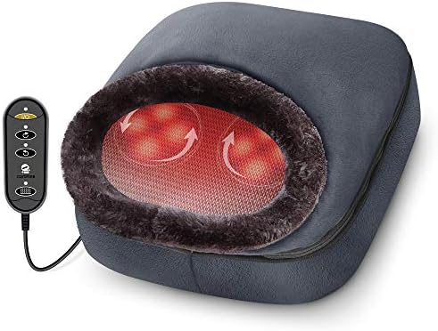 Massageador de pés de shiatsu COMFIER com massageador de traseiro com calda de aquecimento com almofada de aquecimento, aquecimento
