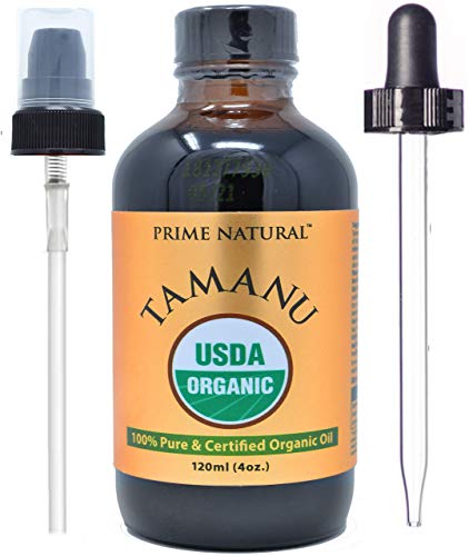 Óleo de Tamanu Orgânico [4oz] e Óleo de Marula Orgânica [4oz] Pacote - Certificado USDA - Pressionada a frio, Virgem, não refinada, vegana para rosto, cabelo e cuidados com a pele - Hidratante natural