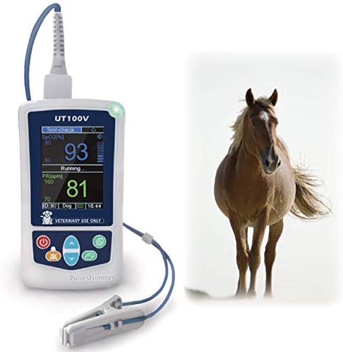UT100V 2,8 Oxímetro de pulso veterinário/veterinário com a sonda de orelha/língua de clipes y para spo2, taxa de pulso, resp de cães