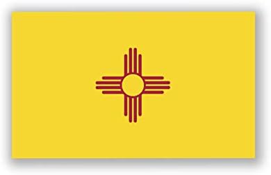 2-PACK NOVO MEXICO Decalques de bandeira do estado | Bandeira oficial dos adesivos do Novo México | 5 polegadas por 3 polegadas | Vinil de qualidade premium | PD337