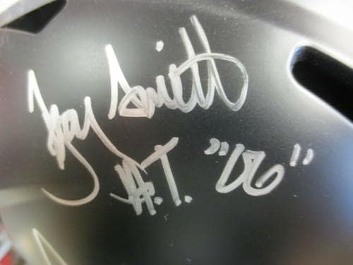 Eddie George, Troy Smith, Archie Griffin Osu assinou capacete em tamanho grande JSA CoA - Capacetes NFL autografados