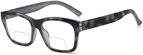 Policarbonato de Polos para os olhos Linha de lente grande lente Bifocal Readers Men Grey +2.0