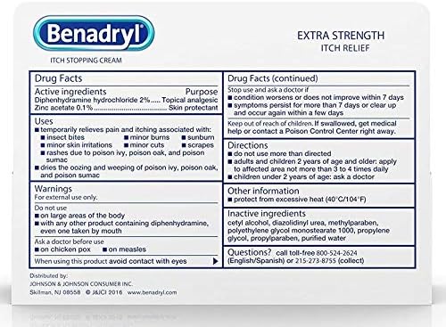 Benadryl Cream Extra Strength 1 oz