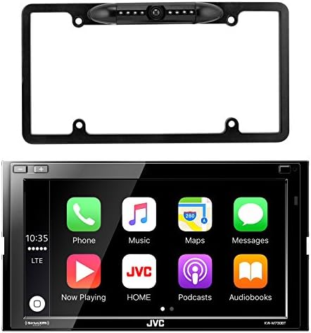 EnRockVideo KWV430BT-EABC256B JVC 6.8 Double Din Bluetooth In-Dash DVD/CD/AM/FM Siriusxm Estéreo Ready, Câmera de Backup traseira da