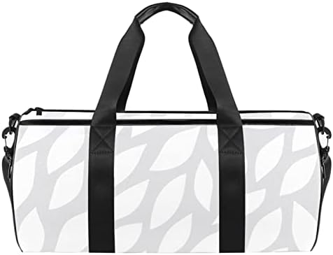 Mamacool Grey Pétalas Padrão Duffel ombro Bolsa de Travel Saco de Viagem Para Ginásio Viagem de Viagem de Dança Esportiva