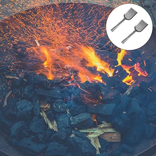Grill Tools Fireplace Shovel 2pcs A cinzas de carvão manuseio de carvão escavação de ferro pás de jardinagem para churrasco de churrasqueira de churrasqueira de caneca de gestão de gestas de bolsa para churrasco para churrasqueiras Ferramentas de lareira