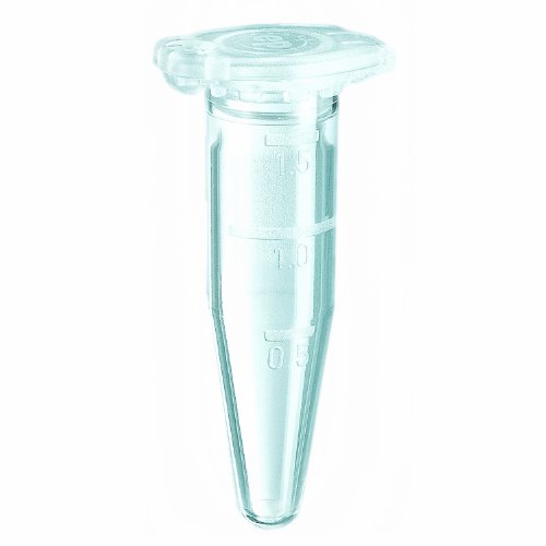 Eppendorf 022364116 Tubo de microcentrífuga de tubo flexível de polipropileno, capacidade de 1,5 ml, pacote transparente, em massa