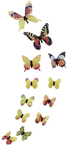 Decalque de borboleta brilho no adesivo escuro de borboleta em 3d para decoração de parede de teto 12pcs adesivo decalques de borboleta