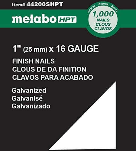 Metabo HPT 44200SHPT 1 x 16 calibre eletro galvanizado pregos para nt65m2s | nt65gsp9 | nt1865dm | 1000 contagem
