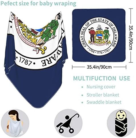 Cobertor de bebê de selo de estado de Delaware Recebendo