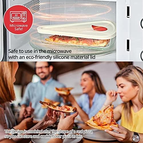 Armazenamento de contêiner, bandeja e economia de pizza reutilizável para organizar e economizar espaço com material