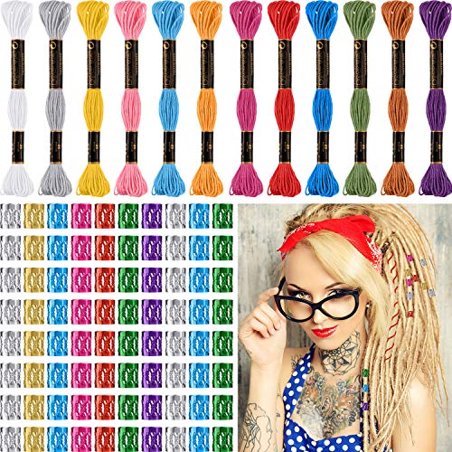 162 peças acessórios de cabelo corda inclui 12 peças Sortagem de cabelo corda colorida para cabelos e 150 peças cabelos de cabelos