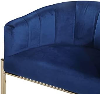 Icônica casa cireno cireno cadeira de veludo estofamento de veludo abrigo Design de casca de abrigo 3 de ouro de 3 pernas Base de metal