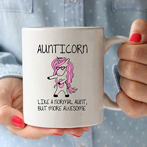Aunticorn Funny Coffee Caneca - Tia sempre Presentes da sobrinha ou sobrinho - Ideia do dia de aniversário ou das mães