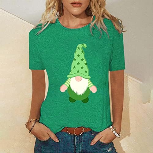 Blusa do dia de St. Patricks para mulheres tops fofos camisetas gráficas gnome