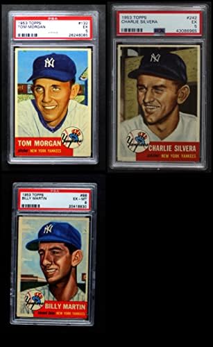 1953 Topps New York Yankees perto da equipe definida Yankees Ex+ Yankees