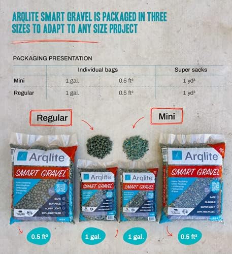Arqlite Smart Gravel Eco Plant Drenagem para raízes saudáveis ​​| Para vasos, plantas domésticas e decoração | Leve