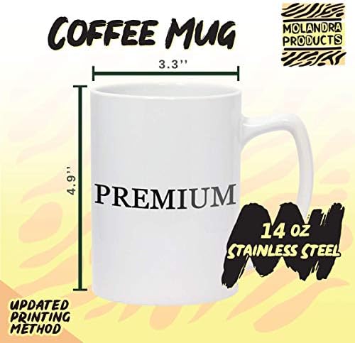 Molandra Products equerries - 14oz Hashtag White Ceramic Statesman Caneca de café