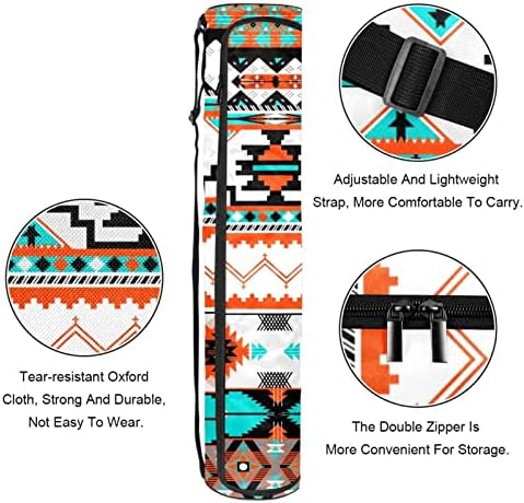 Bolsa de transportadora de ioga de padrão navaho sem costura com alça de ombro de ioga bolsa de ginástica bolsa de praia