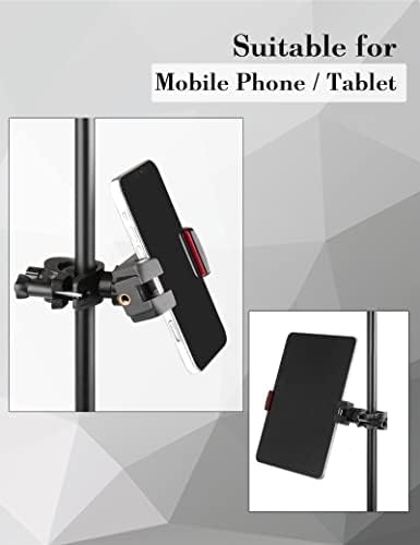 Mr.Power Mic Stand Telefone/Tablet titular, ajusta os dispositivos do tamanho da tela de 4,7 a 11 polegadas, perfeito