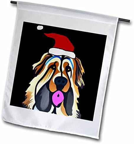 3drose legal engraçado fofo colorido colorido leonberger cachorro picasso estilo arte - bandeiras