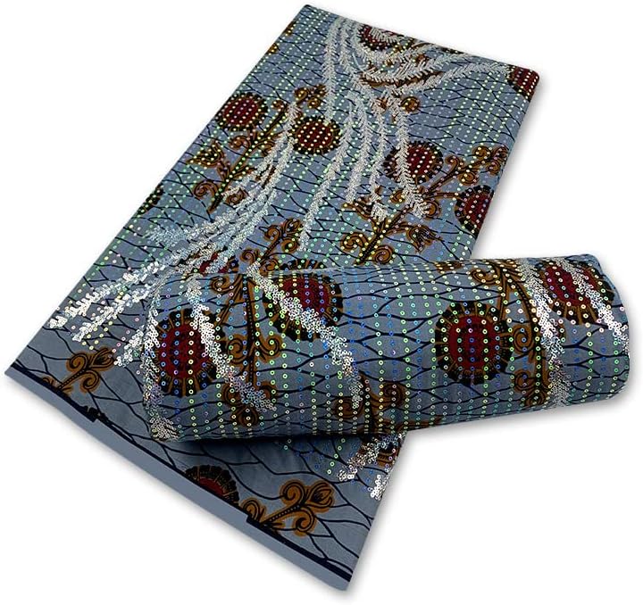 AMIBRIC Projeta lantejoulas africanas Bordados de cera tecidos nigerianos ankara materiais impressos 6 yards costurando