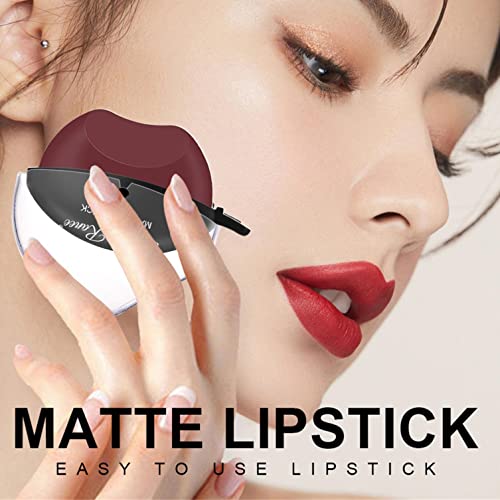 Zitiany Matte Lip Gloss Velvet Mist acabamento nude de batom laboratório Lip Shape During Durning Fácil de colorir maquiagem de beleza projetada para pessoas preguiçosas