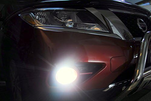 White LED Halo Fog Lights Driving Lamps Kit Compatível com 2013 2014 2015 Nissan Pathfinder R52