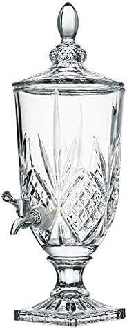 Dispensador de bebida de vidro externo yrhh, dispensador de bebida de cristal de 3 litros, suco de garrafa de vidro lata com torneira,