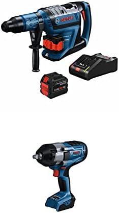 18V Profactor 1-7/8 SDS-MAX HAMMER rotativo com 8,0 AH Baterias de desempenho do núcleo com chave de impacto livre e free 8,0 AH de desempenho núcleo Bateria