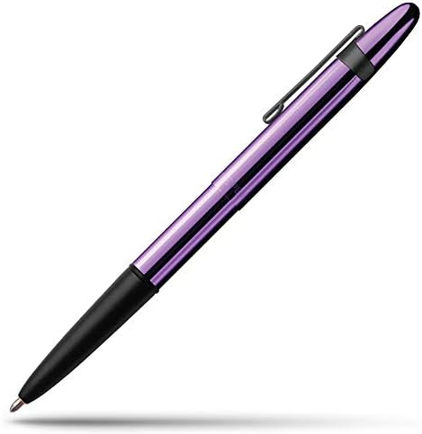 Caneta de caneta de espacado Fisher - 400bgfggcl -rt - caneta espacial de bala preta fosca - aderência de dedos de cor dourada