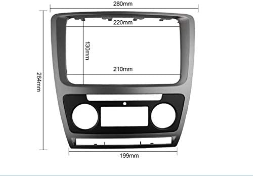 Quadro estéreo de carros asvegen, estrutura de rádio de carro para skoda octavia 2007-2013 DVD GPS Navi Player Painel Dash Kit