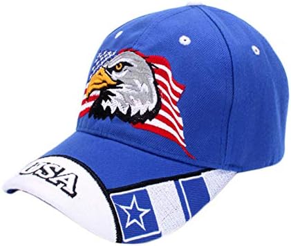 USA Baseball Cap patriótico EUA American Flag Print Cap bordado 3D Bordado Eagle Baseball Hatball