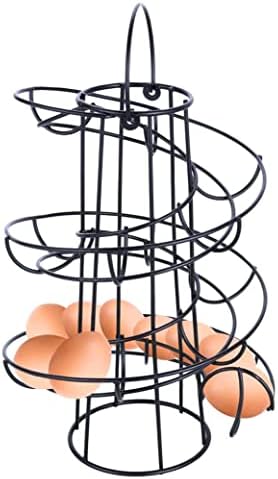Black Kitchen Storage Spiral Skelter Stands Rack Stands Rack de até 18 ovos