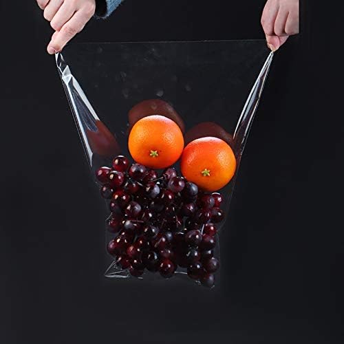 Roskio 10 PCs Clear vegetais frutas plásticas Bolsa de armazenamento de geladeira descartável com orifícios Design 38cm x 30cm