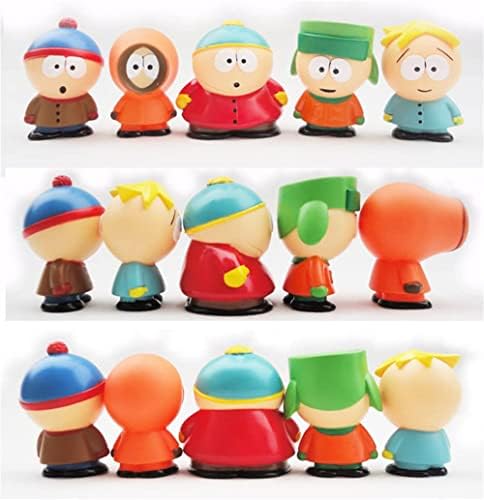 5pcs South North Park Ação Figuras Toys, Anime Collection Toys, Decoration Collection Sculpture Desktop Ornaments