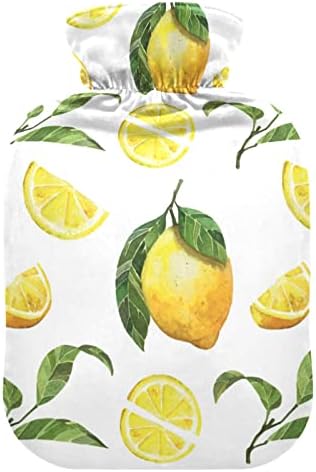Garrafas de água quente com capa Summer Fruit Lemon Orange Hot Water Saco para alívio da dor, terapia quente e a frio, pés e cama