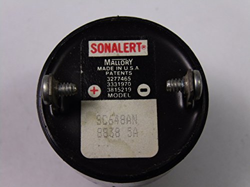 Mallory Sonalert Transduces, Piezo, 2,9kHz, 95DBA, 48V - SC648an