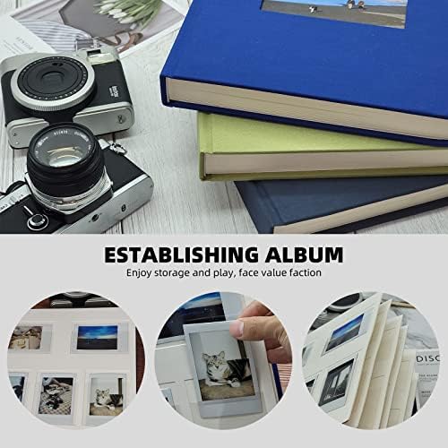 Álbum de fotos Polaroid - álbum de fotos GSM GSM GRUPS Mini, álbum de fotos de scrapbook artesanal, álbum de fotos personalizado, Adequado para Fujifilm Mini 11 9 9 8 7S 90 70 （Verde claro）