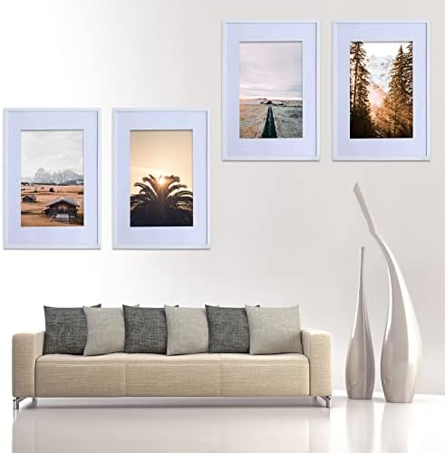 Art Emotion White 16x24 quadro de imagem Display 12x18 Fotos com MAT ou 16x24 sem tapete, horizontal e vertical para parede-4 pacotes.