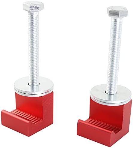 Caixa de ferramentas de crossover CLAMP TAODAN 2PCS RED ALUMINO EÁRIO MONTAGEM Caixa de ferramentas Tie Downs para ferramenta de caminhonete, sem broca J gancho, parafusos da caixa de ferramentas de caminhão