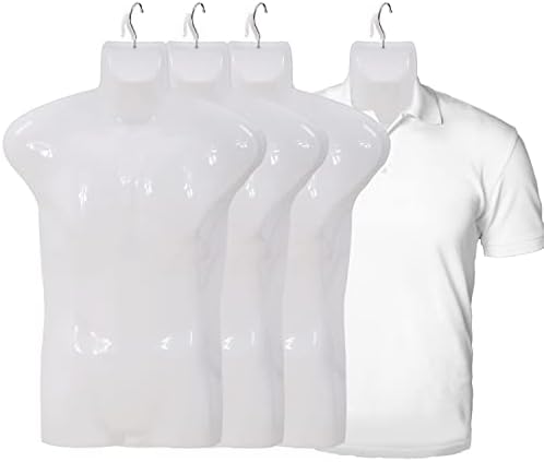 Mannequim masculino de 4 pacotes Conjunto de torso de 30 Formulário de vestido de 30 roupas Halffody Cloodis Display
