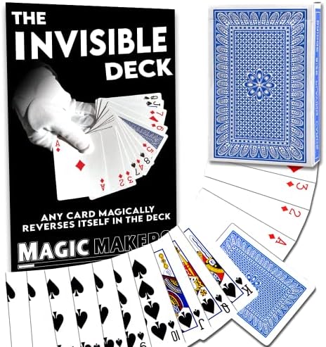 Truque de mágica invisível do deck, vermelho ou azul