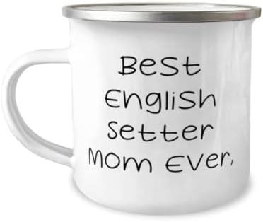 Presentes perfeitos para cães em inglês, melhor mãe em inglês de todos os tempos, cão inglês cão 12 onças caneca de