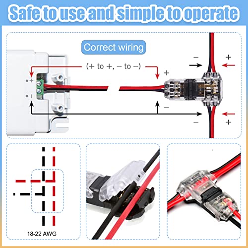 12 conectores de fio de baixa tensão, dois pinos de duas formas T TAP CONEXORES COMPACTOS PARA CONEXÃO AUTOMOTIVO
