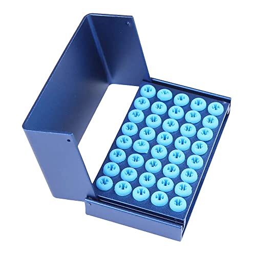 Blocos de alumínio dental Burs com capa Caixa de organizador de diamantes de desinfecção autoclavável para ferramentas de laboratório dental 2pcs 40 orifícios