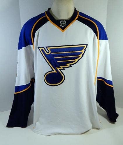 2008-09 St. Louis Blues Steve Regier #41 Game usou White Jersey DP12334 - Jogo usada NHL Jerseys