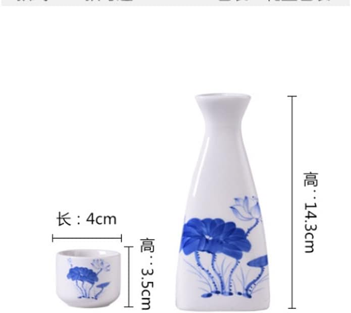 EODNSOFN 7pcs cerâmica japonesa Copo de vaso japonês conjunto de cozinha em casa Flagon Liquor Cup Drinkware White Wine Pot Presentes